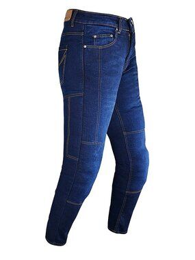 RIDERACT® Mens Motorcycle Jeans Dark Blue Protective Biker Pants